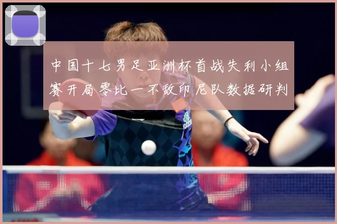 中国十七男足亚洲杯首战失利小组赛开局零比一不敌印尼队数据研判：最新赛事动态与深度分析